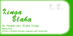 kinga blaha business card